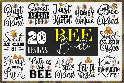 Bee Bundle SVG 20 Designs Honey SVG SVG Creativeart88 