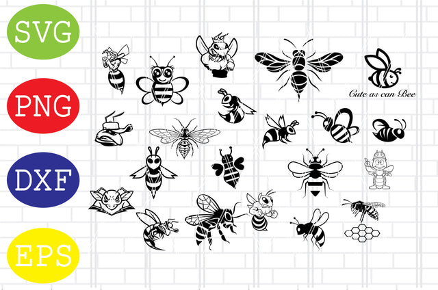 Bee Bundle SVG, Honey Bee SVG, Bee PNG, Honeycomb svg, bee kind svg, Layered, Bee cricut files, Bee cut files SVG DigitalSvgFiles 