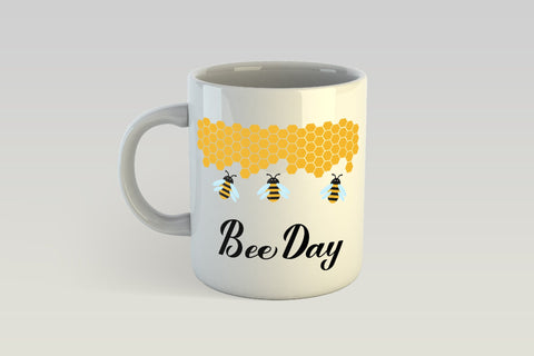 Bee Day. Cute cartoon bees and honeycombs Sublimation LaBelezoka 