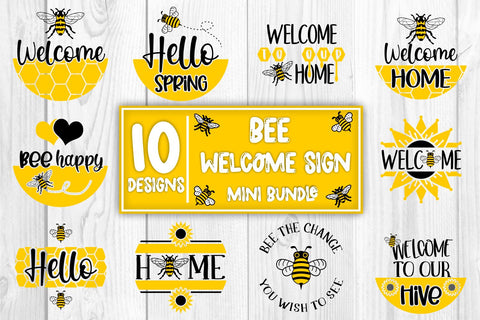 Bee Door Hanger SVG Bundle Door Hanger Bundle Bee SVG Bundle Farmhouse Svg Bundle Farmhouse Door Hanger Svg Bundle Farmhouse Sign Svg Bundle SVG Whistlepig Designs 