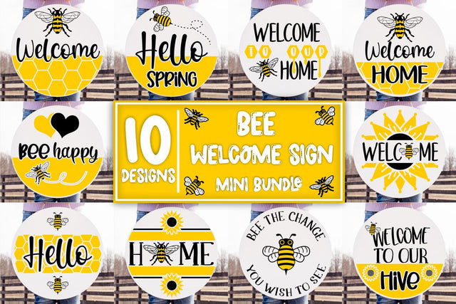 Bee Door Hanger SVG Bundle Door Hanger Bundle Bee SVG Bundle Farmhouse Svg Bundle Farmhouse Door Hanger Svg Bundle Farmhouse Sign Svg Bundle SVG Whistlepig Designs 