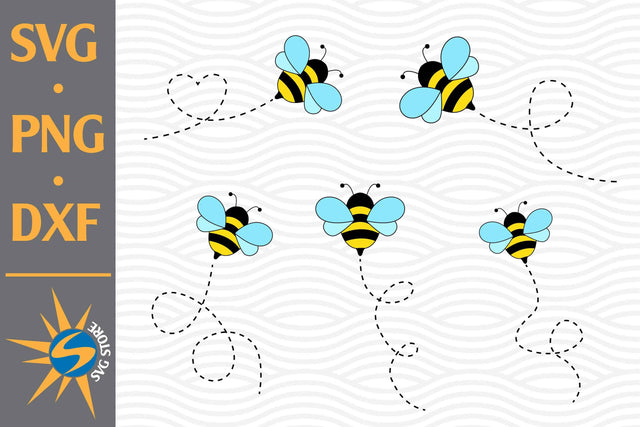 Bee Flying SVG, PNG, DXF Digital Files Include SVG SVGStoreShop 