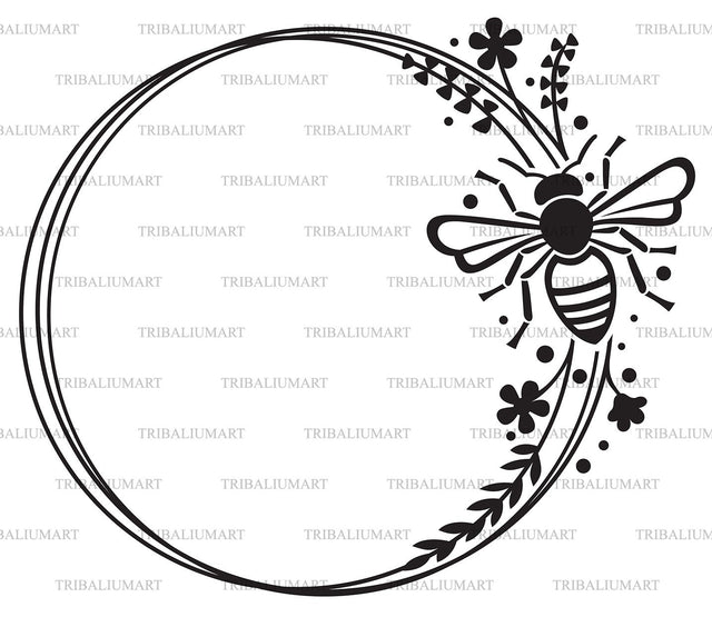 Bee frame SVG TribaliumArtSF 