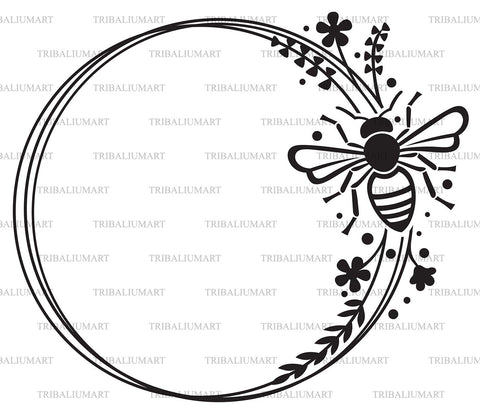 Bee frame SVG TribaliumArtSF 