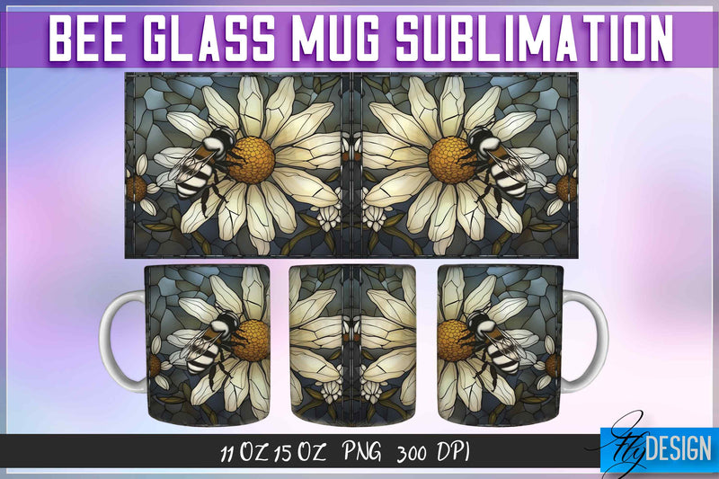 Bee Glass 11 | 15 Oz Mug Sublimation Sublimation Fly Design 