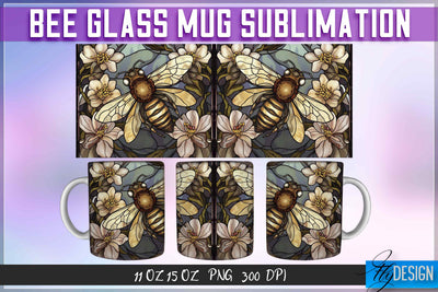 Bee Glass 11 | 15 Oz Mug Sublimation Sublimation Fly Design 