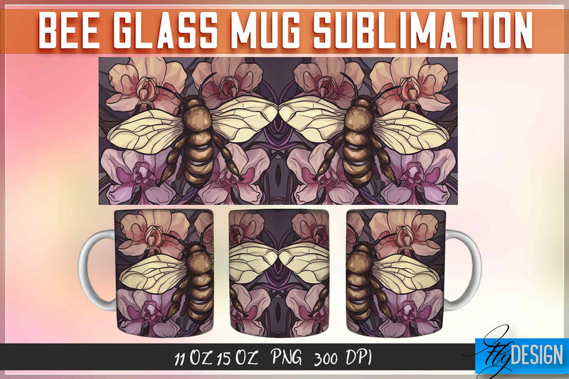 Bee Glass 11 | 15 Oz Mug Sublimation Sublimation Fly Design 