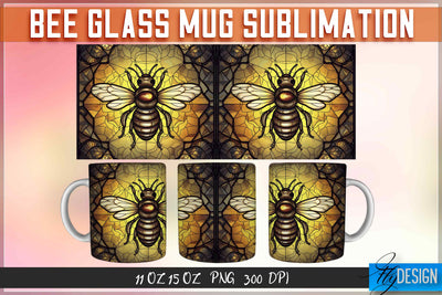 Bee Glass 11 | 15 Oz Mug Sublimation Sublimation Fly Design 