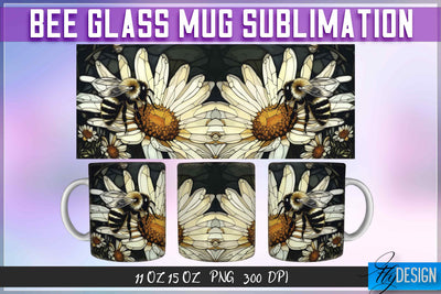 Bee Glass 11 | 15 Oz Mug Sublimation Sublimation Fly Design 