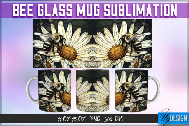 Bee Glass 11 | 15 Oz Mug Sublimation Sublimation Fly Design 