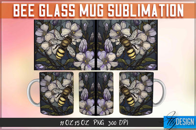 Bee Glass 11 | 15 Oz Mug Sublimation Sublimation Fly Design 