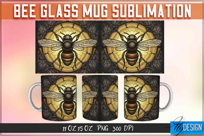 Bee Glass 11 | 15 Oz Mug Sublimation Sublimation Fly Design 