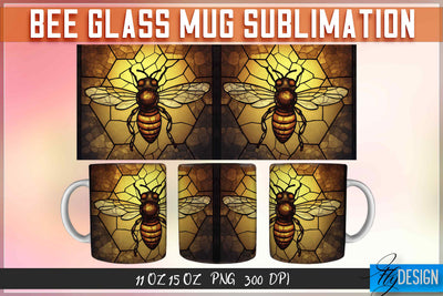 Bee Glass 11 | 15 Oz Mug Sublimation Sublimation Fly Design 