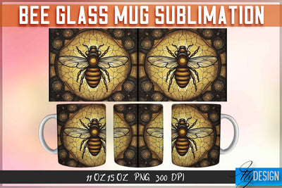Bee Glass 11 | 15 Oz Mug Sublimation Sublimation Fly Design 