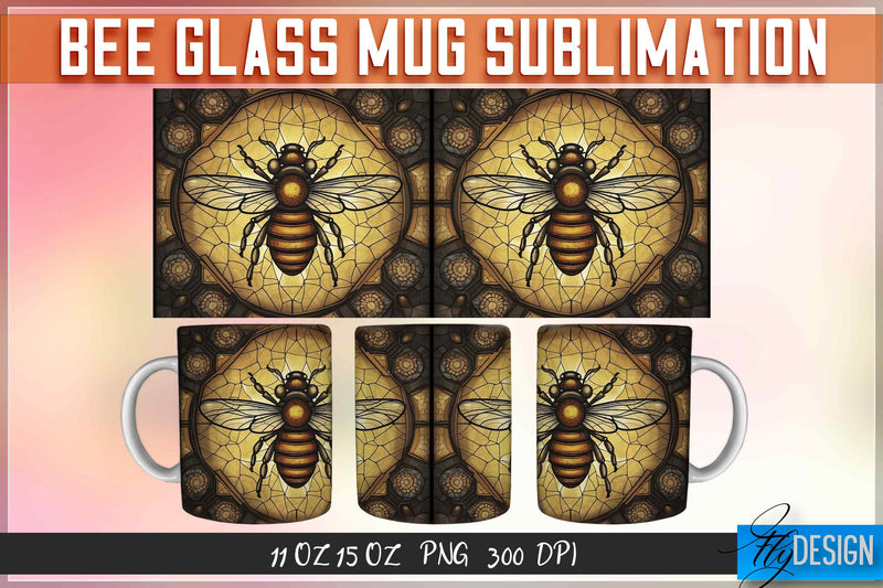 Bee Glass 11 | 15 Oz Mug Sublimation Sublimation Fly Design 