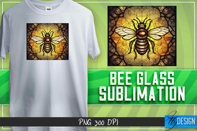 Bee Glass Sublimation | T-Shirt Design Sublimation Fly Design 