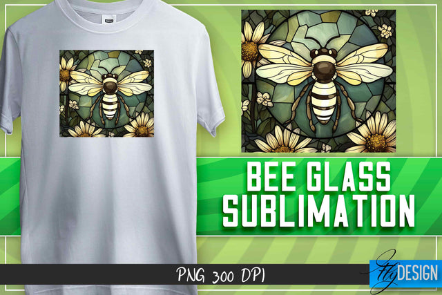 Bee Glass Sublimation | T-Shirt Design Sublimation Fly Design 