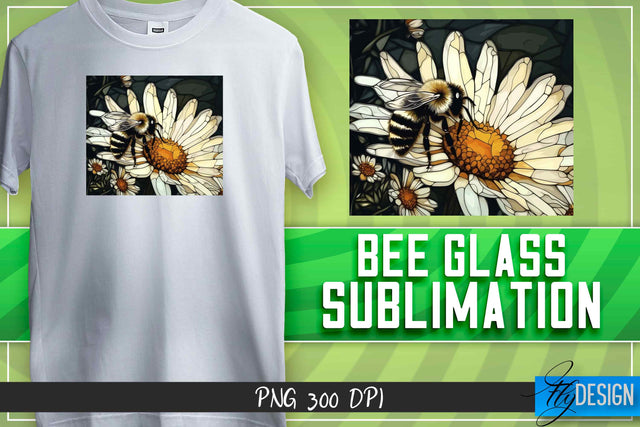 Bee Glass Sublimation | T-Shirt Design Sublimation Fly Design 