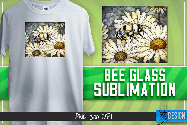 Bee Glass Sublimation | T-Shirt Design Sublimation Fly Design 