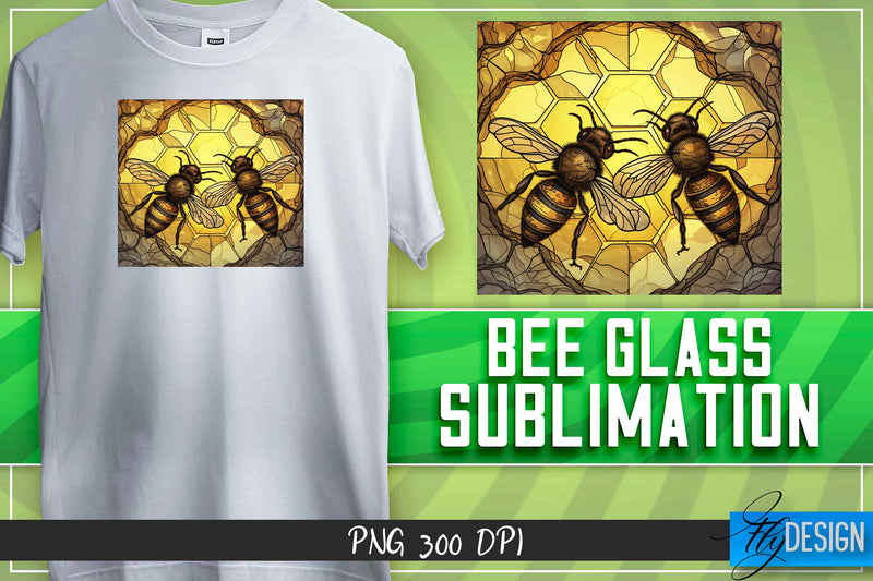 Bee Glass Sublimation | T-Shirt Design Sublimation Fly Design 