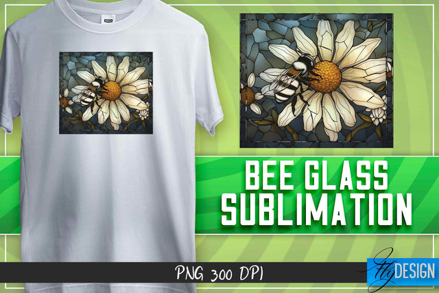 Bee Glass Sublimation | T-Shirt Design Sublimation Fly Design 