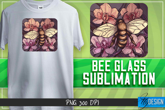 Bee Glass Sublimation | T-Shirt Design Sublimation Fly Design 