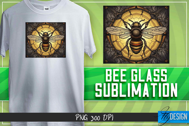 Bee Glass Sublimation | T-Shirt Design Sublimation Fly Design 