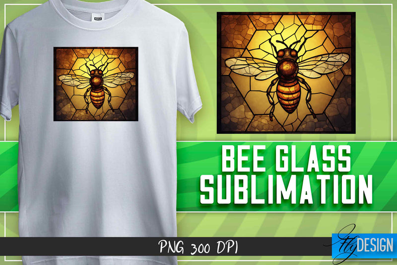 Bee Glass Sublimation | T-Shirt Design Sublimation Fly Design 