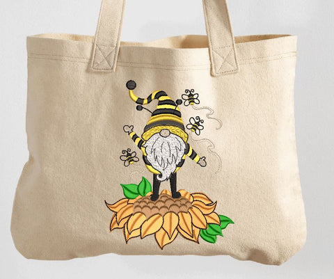 Bee Gnome on Sunflower Embroidery Design Embroidery/Applique DESIGNS Angie 