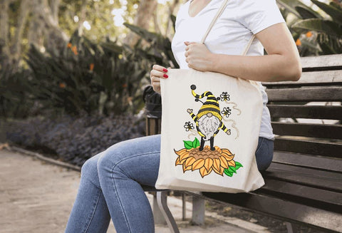 Bee Gnome on Sunflower Embroidery Design Embroidery/Applique DESIGNS Angie 