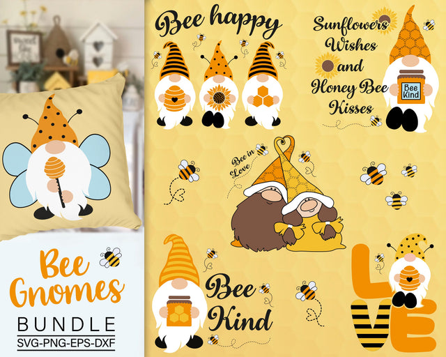 Bee Gnomes Bundle Svg, Bee Svg, Spring Gnome Svg SVG SvgMonkeys 