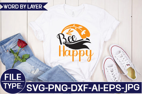 Bee Happy SVG Cut File SVG Studio Innate 