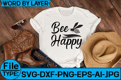 Bee Happy SVG Cut File SVG Studio Innate 