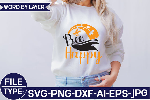 Bee Happy SVG Cut File SVG Studio Innate 