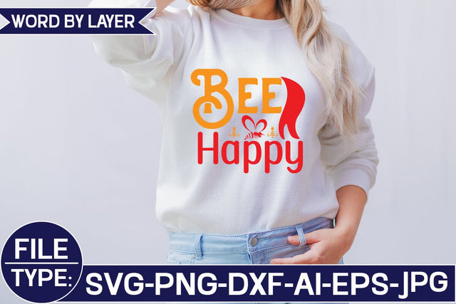 Bee Happy SVG Cut File SVG Studio Innate 