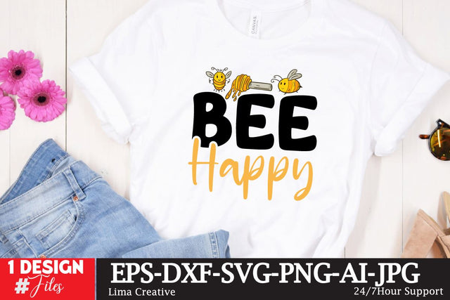 Bee Happy SVG Cute File SVG Insomnia Std 