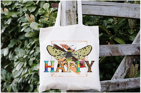 Bee Happy Vintage Sublimation Sublimation Jagonath Roy 