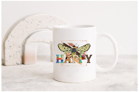 Bee Happy Vintage Sublimation Sublimation Jagonath Roy 