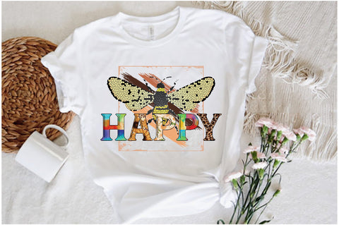 Bee Happy Vintage Sublimation Sublimation Jagonath Roy 