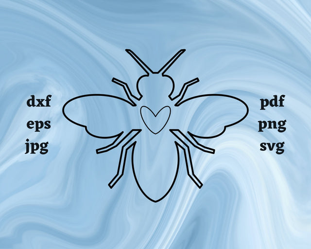 Bee Heart SVG Cut File SVG Northern Light SVG 