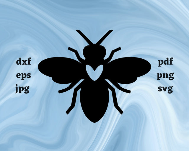Bee Heart SVG Cut File SVG Northern Light SVG 