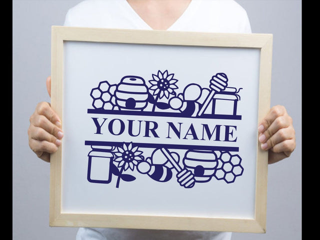 Bee Honey Element Name Board SVG Johan Ru designs 