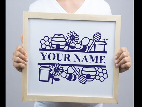 Bee Honey Element Name Board SVG Johan Ru designs 