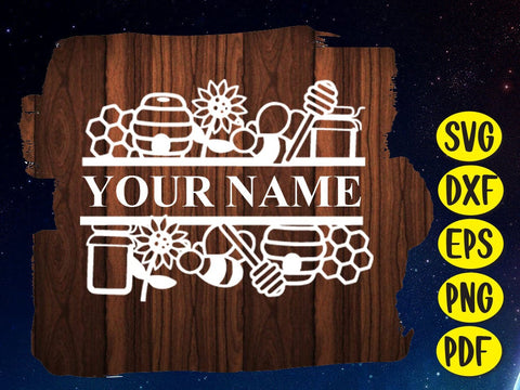 Bee Honey Element Name Board SVG Johan Ru designs 