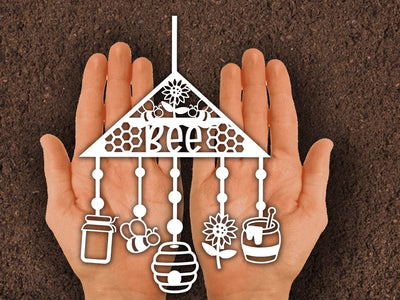 Bee Honey Hang Paper cut SVG Johan Ru designs 