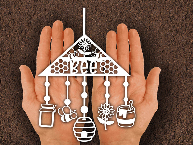 Bee Honey Hang Paper cut SVG Johan Ru designs 