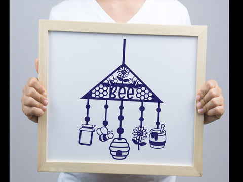 Bee Honey Hang Paper cut SVG Johan Ru designs 