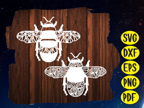Bee Honey Paper cut SVG Johan Ru designs 