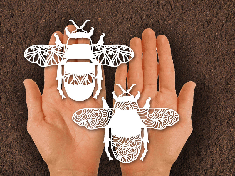 Bee Honey Paper cut SVG Johan Ru designs 