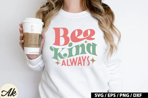 Bee kind always Retro SVG SVG akazaddesign 